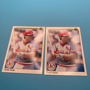 2ct 1990 Upper Deck St. Louis Cardinals Todd Zeile Cards NRMT $2.00  $1.32 deliv